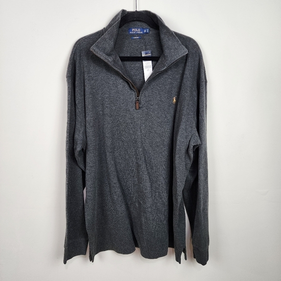 Polo by Ralph Lauren Men's Dark Gray Sweater, nwt, XLT - Picture 1 of 4